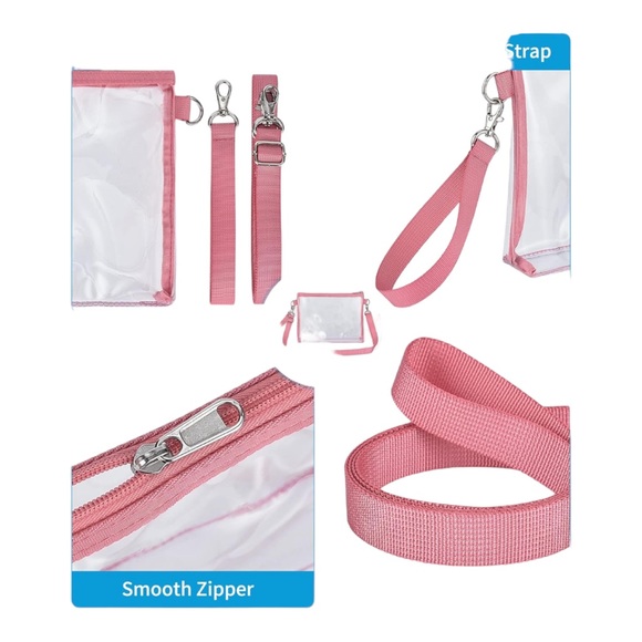 BAGENIUS Pink Stadium Approved Clear Purse NWT - Picture 2 of 10